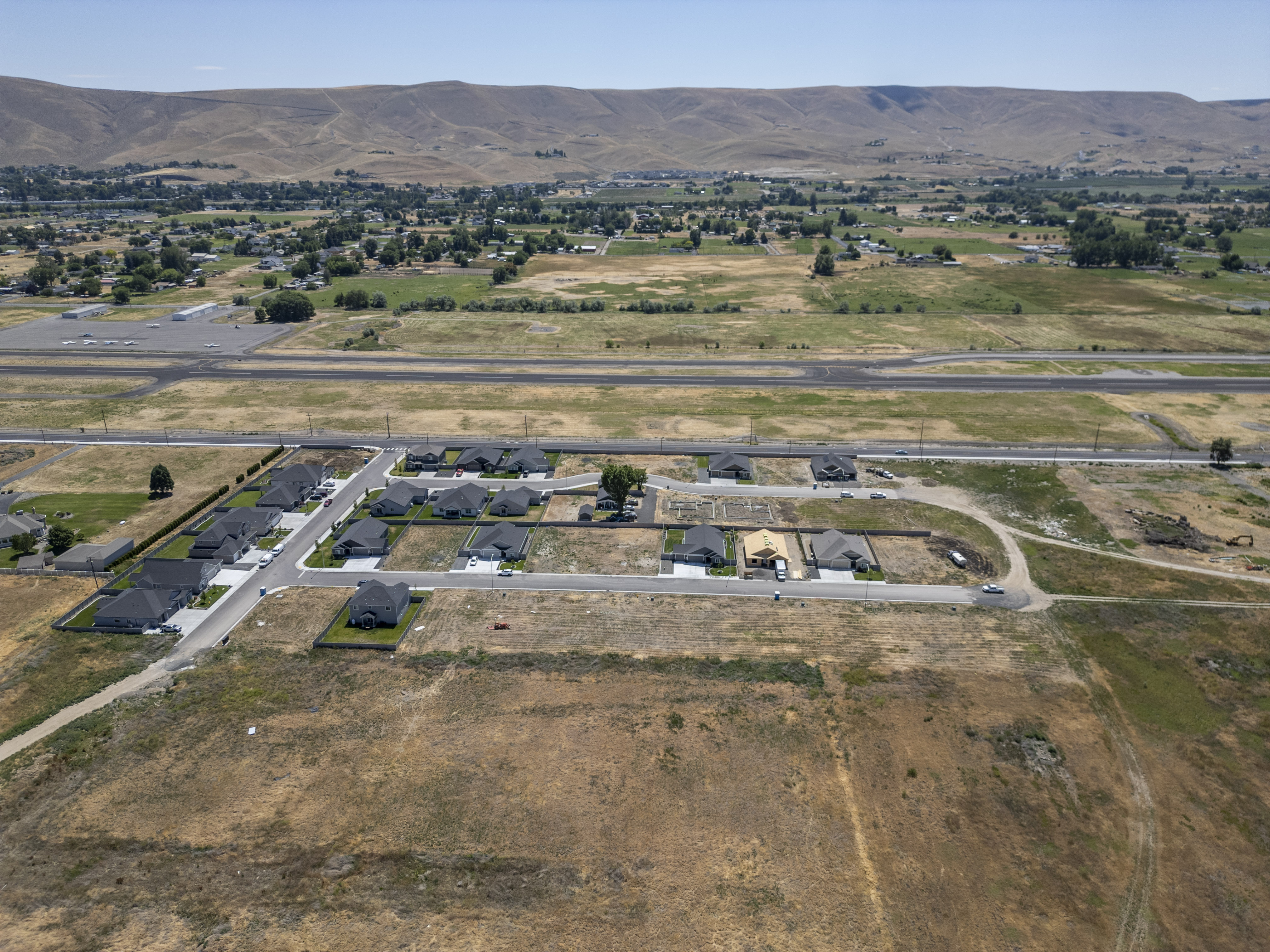 Aerial view of Mustang Estates subdivision